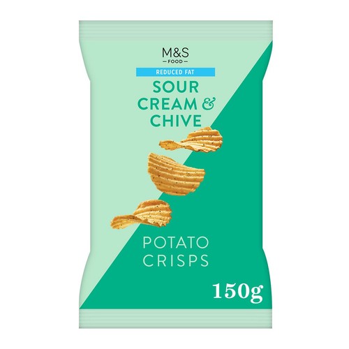 M&S Reduced Fat Sour Cream & Chive Crisps