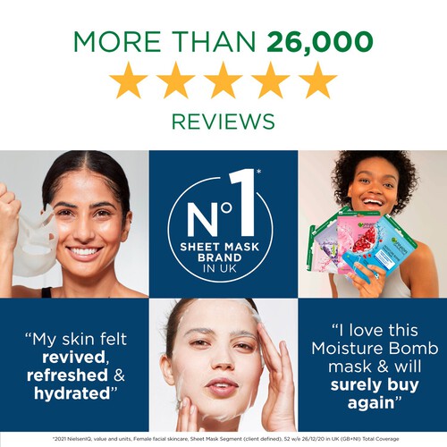 Garnier Moisture Bomb Deep Sea Water & Hyaluronic Acid Face Mask thumbnail 3