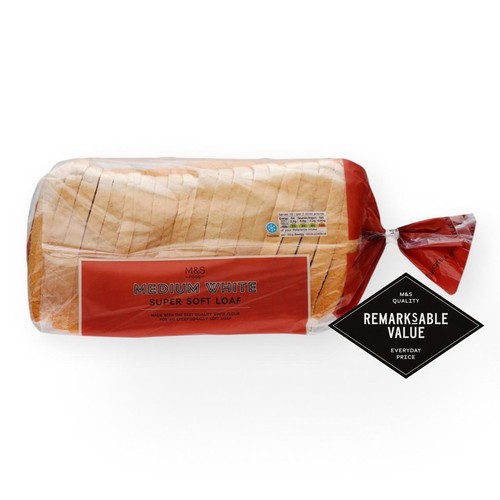 M&S medium sliced super soft white bread