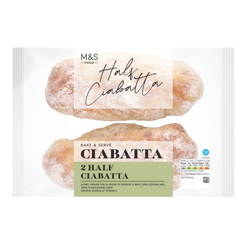 M&S 2 Half Ciabatta thumbnail 2