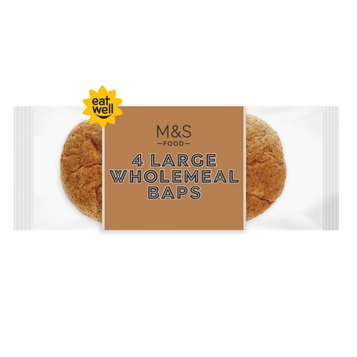 M&S Large Wholemeal Baps thumbnail 2