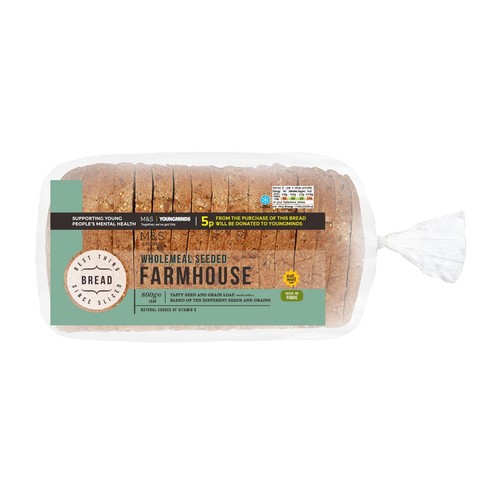 M&S Wholemeal Seeded Farmhouse Bread Loaf thumbnail 2