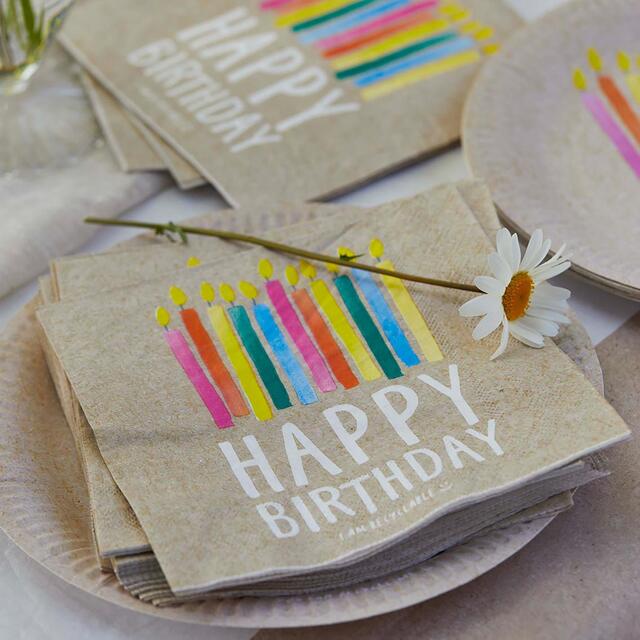Talking Tables Happy Birthday Paper Napkins thumbnail 3