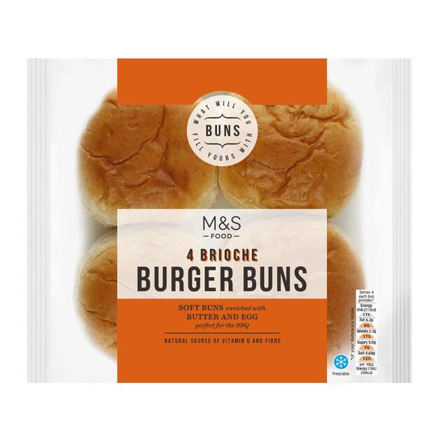 M&S Ultimate Brioche Burger Buns thumbnail 2