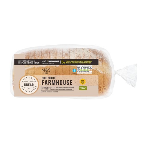 M&S Soft White Farmhouse Bread Loaf thumbnail 2