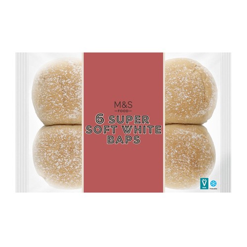 M&S Super Soft White Baps