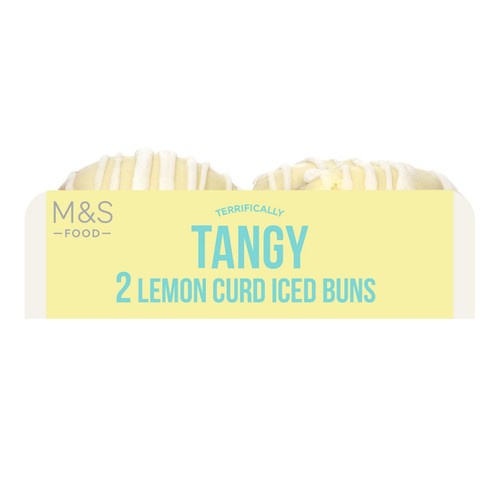 M&S Lemon Curd Iced Buns