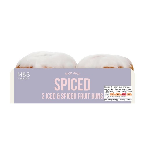 M&S Iced & Spiced Fruit Buns thumbnail 2