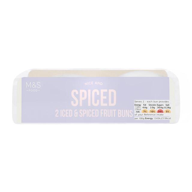 M&S Iced & Spiced Fruited Buns thumbnail 2