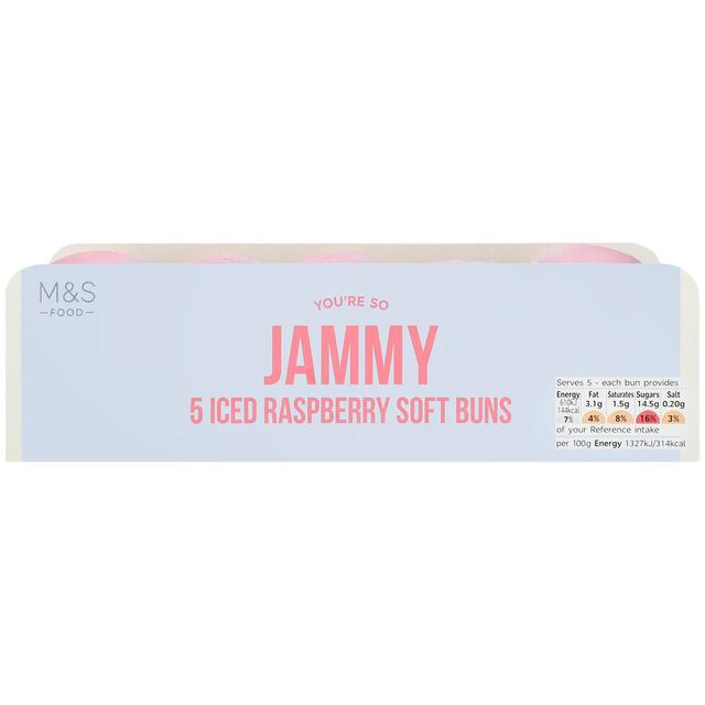 M&S Iced Raspberry Soft Buns thumbnail 2