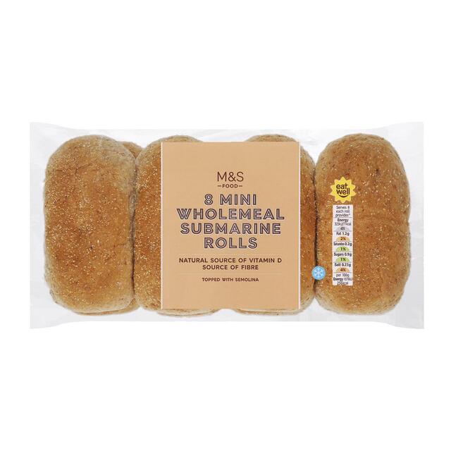 M&S Mini Wholemeal Submarine Rolls