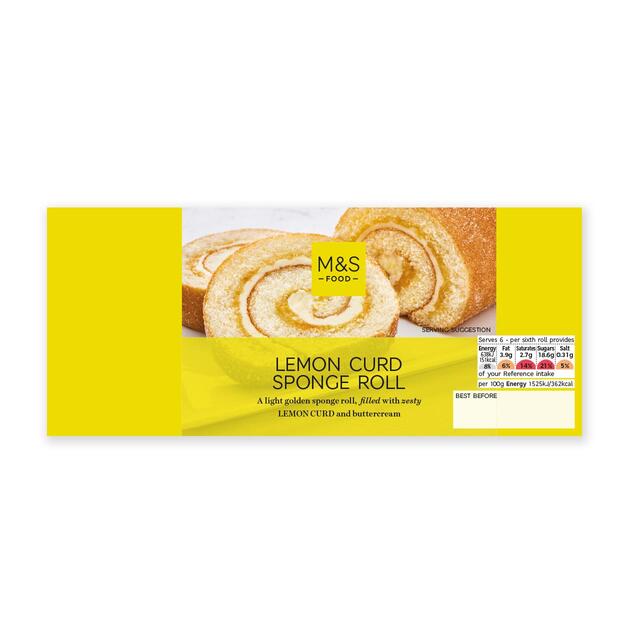 M&S Lemon Curd Sponge Roll thumbnail 2