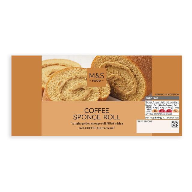 M&S Coffee Sponge Roll thumbnail 2