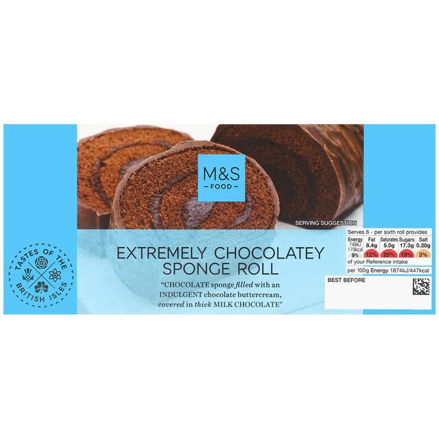 M&S Extremely Chocolatey Sponge Roll