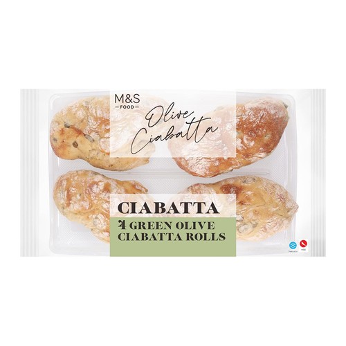 M&S Green Olive Ciabatta Rolls