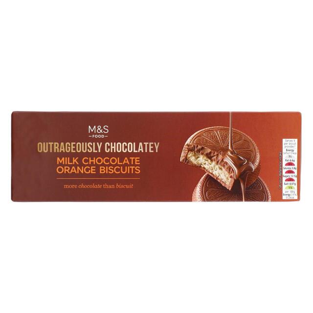 M&S Outrageously Chocolatey Milk Chocolate Orange Biscuits