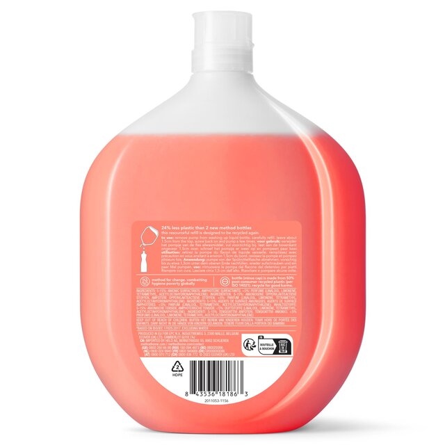 Method Washing Up Liquid Refill Peach & Pink Pepper thumbnail 2