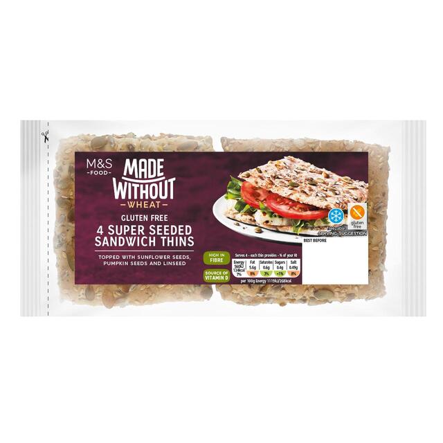 M&S Made Without Seeded Sandwich Thins thumbnail 2