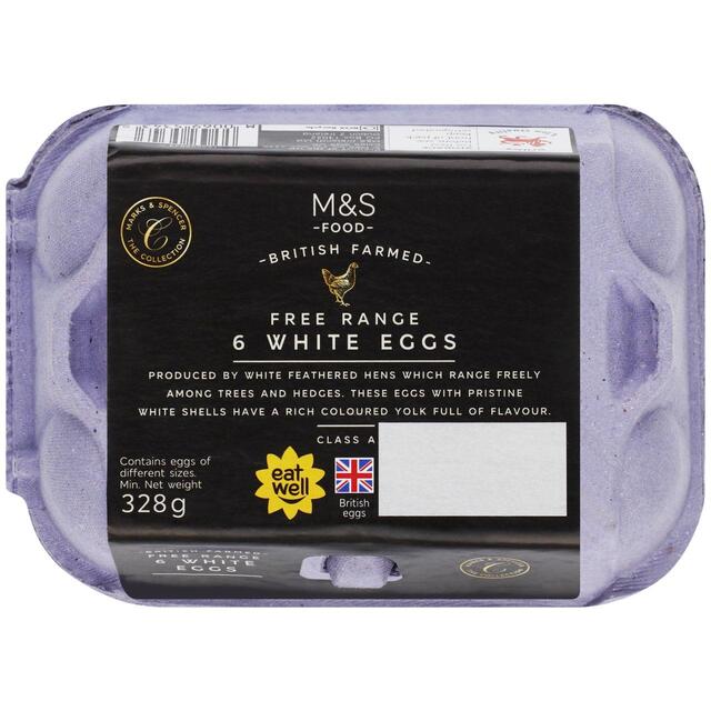 M&S Collection Free Range White Mixed Size Eggs