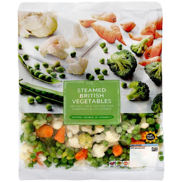 M&S British Steamed Vegetables Frozen