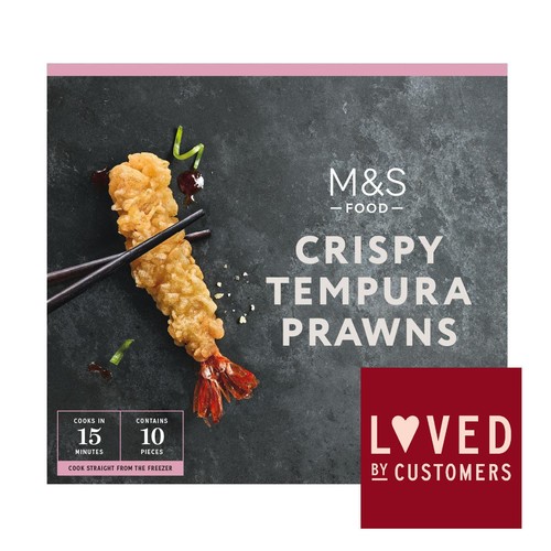 M&S 10 Tempura Tiger Prawns Frozen