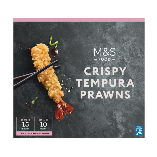 M&S 10 Tempura Tiger Prawns Frozen