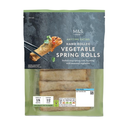M&S 12 Vegetable Spring Rolls Frozen thumbnail 2