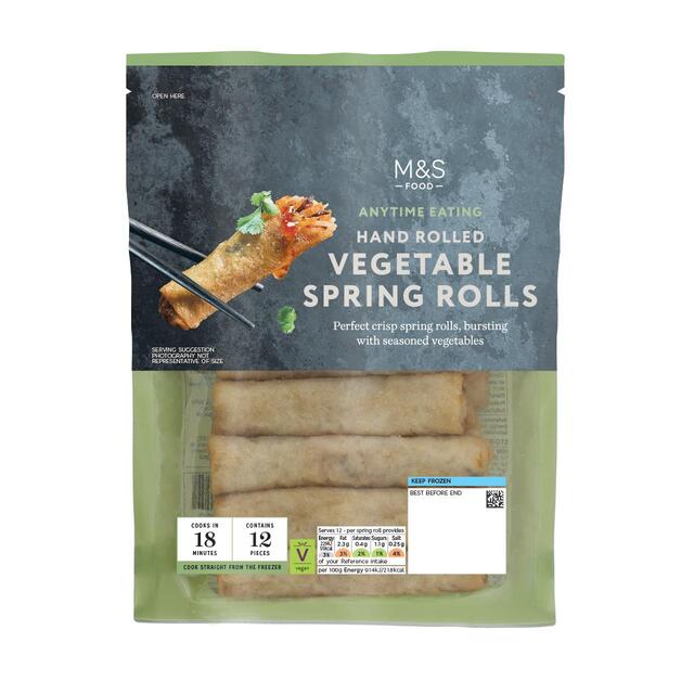 M&S 12 Vegetable Spring Rolls Frozen thumbnail 3