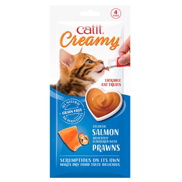 Catit Creamy Lickable Cat Treats Salmon & Prawn