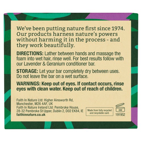 Faith in Nature Lavender & Geranium Shampoo Bar thumbnail 8