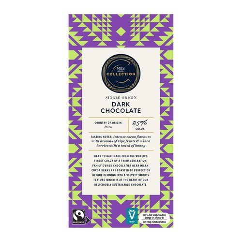 M&S Collection 85% Peruvian Dark Chocolate thumbnail 2