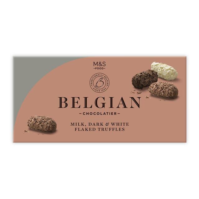 M&S Belgian Milk, Dark & White Chocolate Truffles thumbnail 2