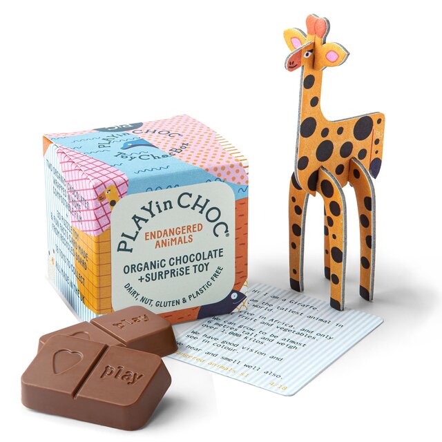 PLAYin CHOC Endangered Animals Organic Chocolate + Surprise Toy