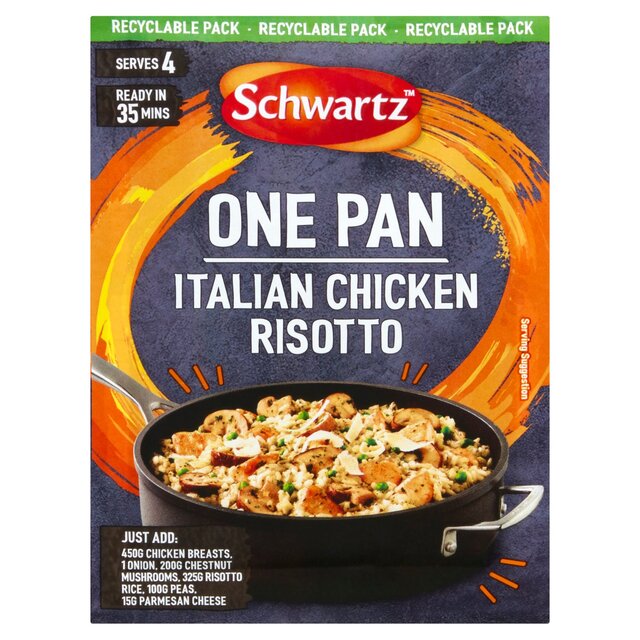 Schwartz Italian Chicken & Mushroom Risotto One Pan thumbnail 2