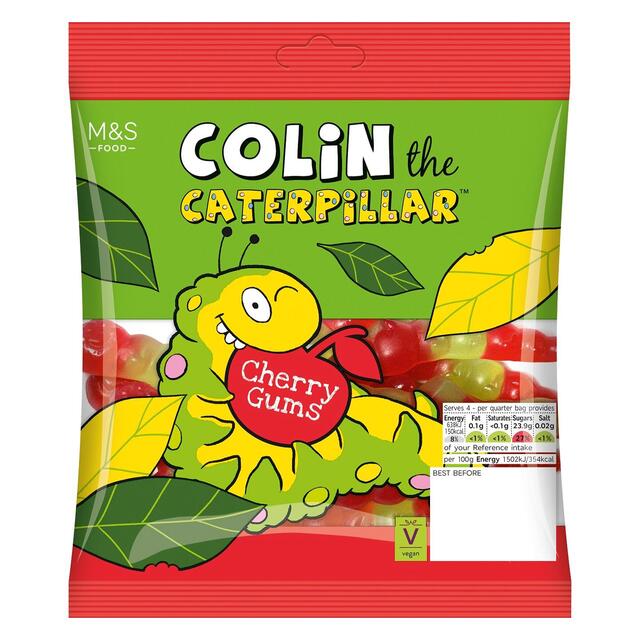 M&S Colin The Caterpillar Cherry Gums