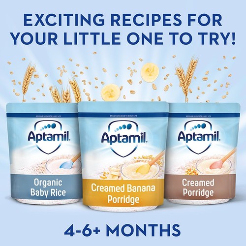 Aptamil Creamed Banana Porridge Baby Cereal 4-6+ Months thumbnail 4