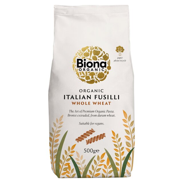 Biona Organic Whole Wheat Fusilli Pasta