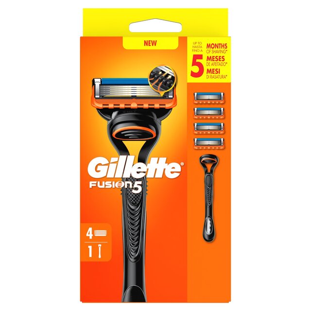 Gillette Fusion 5 Manual Razor Starter Pack with 4 Blades thumbnail 2