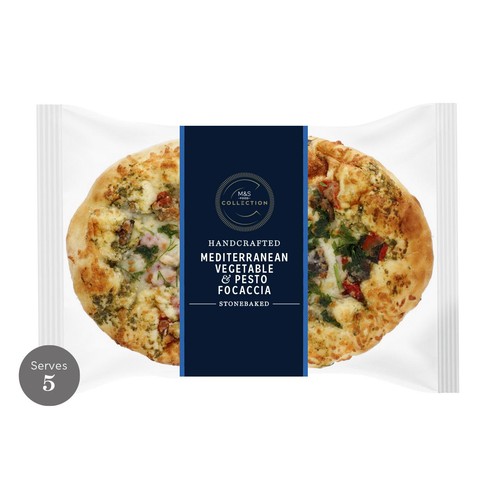 M&S Mediterranean Vegetable & Pesto Focaccia