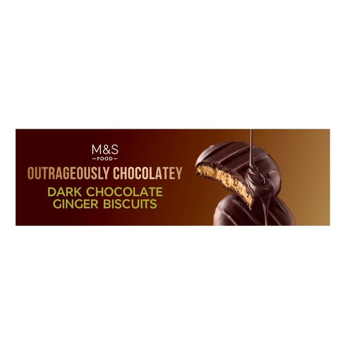 M&S Outrageously Chocolatey Dark Chocolate & Ginger Biscuits