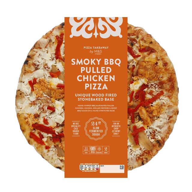 M&S Smoky BBQ Pulled Chicken Woodfired & Stonebaked Pizza thumbnail 2