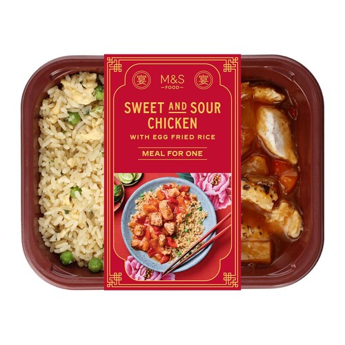 M&S Cantonese Sweet & Sour Chicken with Egg Fried Rice