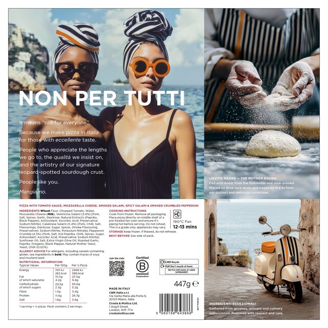 Crosta Mollica Stromboli Sourdough Pizza with Pepperoni & Spicy Salami thumbnail 4