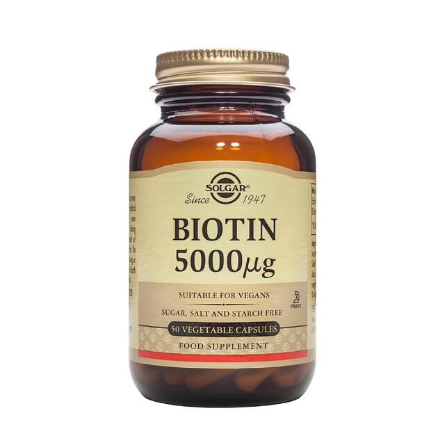 Solgar Biotin Vegetable Capsules 5000ug thumbnail 2