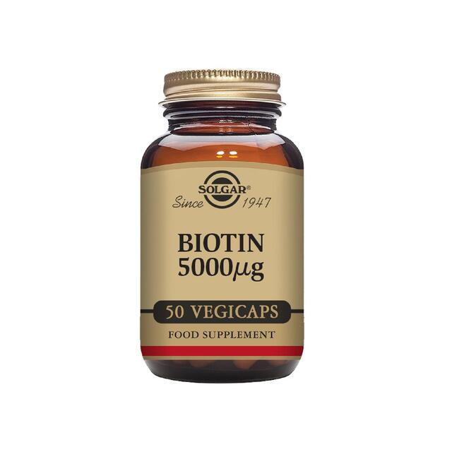 Solgar Biotin Vegetable Capsules 5000ug thumbnail 3