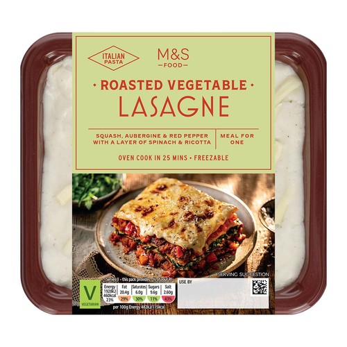 M&S Roasted Vegetable Lasagne Serves 1 thumbnail 2