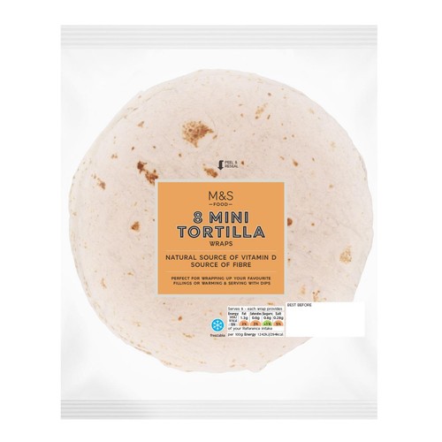 M&S Mini White Tortilla Wraps thumbnail 2
