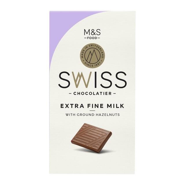 M&S Swiss Extra Fine Milk Chocolate with Ground Hazelnuts