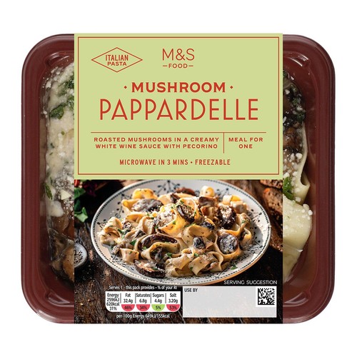 M&S Mushroom Pappardelle Serves 1 thumbnail 3