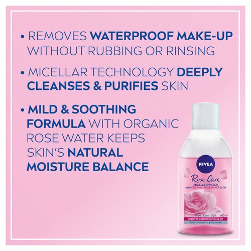 NIVEA Rose Care Micellar Rose Water with Oil Make-Up Remover thumbnail 2